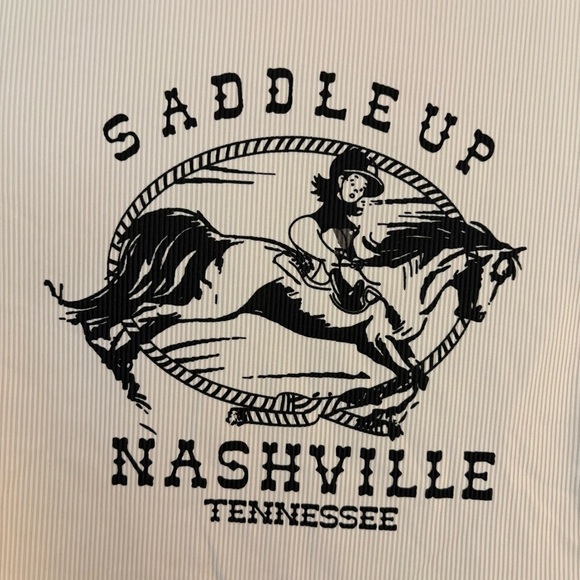Western “Saddle Up Nashville” Graphic Crop Top - Picture 3 of 6